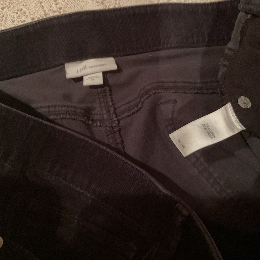J.Jill black corduroy ⭐️ 5-pocket jeans ⭐️ XL ⭐️ NWT - Picture 5 of 8